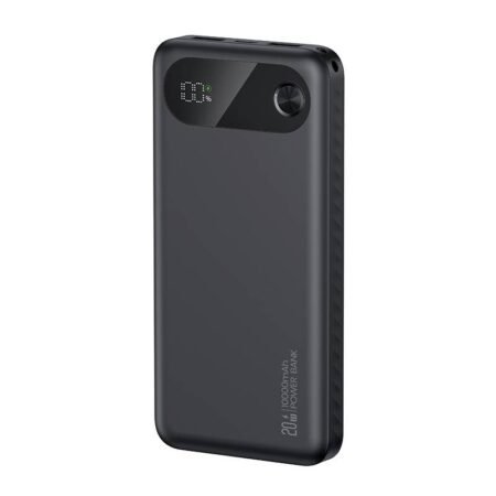USAMS power bank CD249 με οθόνη, 3x θύρες εξόδου, 10000mAh, PD20W, μαύρο