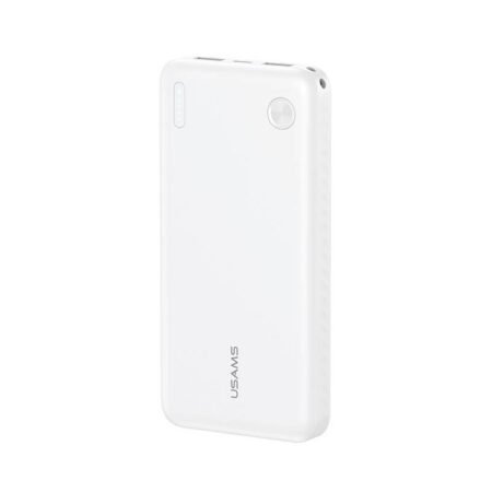 USAMS power bank CD253, 2x θύρες εξόδου, 10000mAh, 10W, λευκό