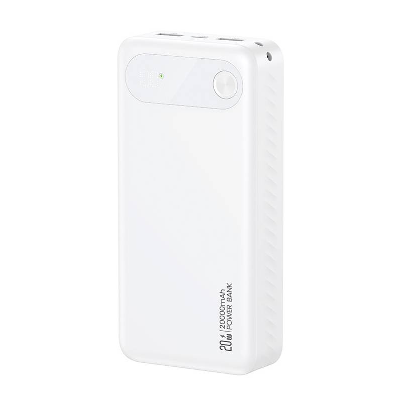 USAMS power bank CD251 με οθόνη, 3x θύρες εξόδου, 20000mAh, PD20W, λευκό USAMS power bank CD251 με οθόνη, 3x θύρες εξόδου, 20000mAh, PD20W, λευκό