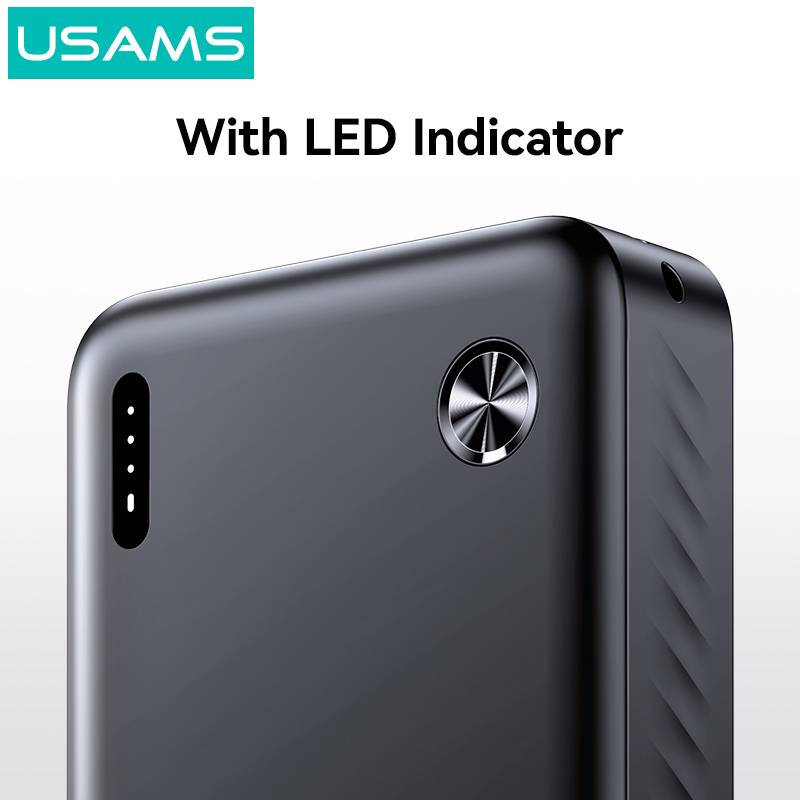 USAMS power bank CD254, 2x θύρες εξόδου, 20000mAh, 10W, μαύρο – φωτογραφία 4
