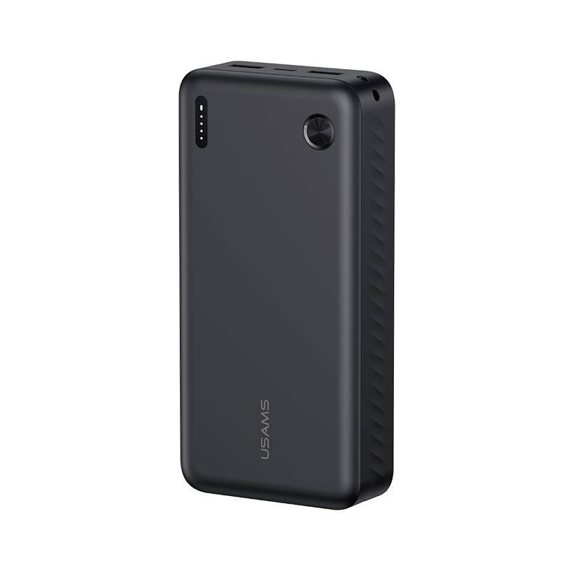 USAMS power bank CD254, 2x θύρες εξόδου, 20000mAh, 10W, μαύρο