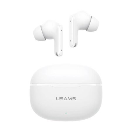 USAMS earphones με θήκη φόρτισης E05, True Wireless, BT 6.0, λευκό