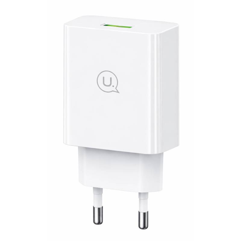USAMS φορτιστής τοίχου T22, 1x USB, QC3.0 18W 3A, λευκός USAMS φορτιστής τοίχου T22, 1x USB, QC3.0 18W 3A, λευκός