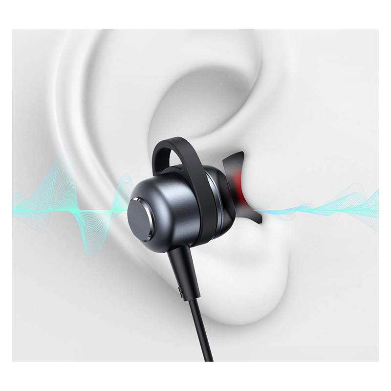 USAMS earphones με μικρόφωνο US-SJ758, USB-C σύνδεση, μεταλλικά, 1.2m, γκρι – φωτογραφία 3