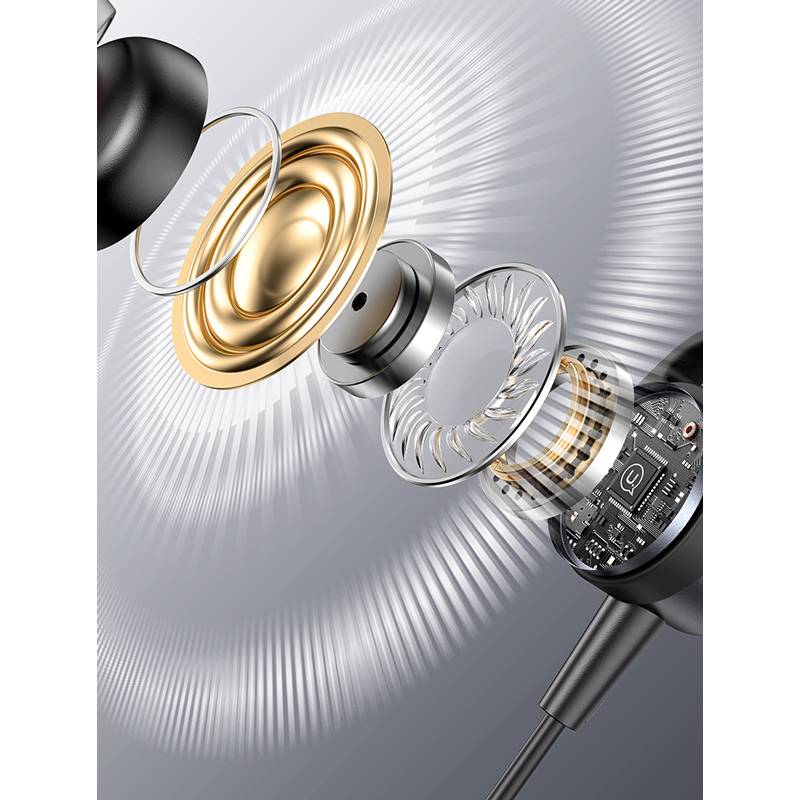 USAMS earphones με μικρόφωνο US-SJ758, USB-C σύνδεση, μεταλλικά, 1.2m, γκρι – φωτογραφία 4