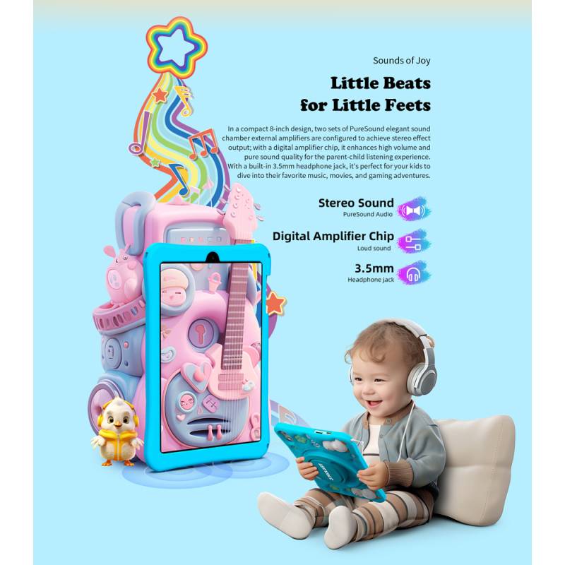 Teclast tablet P85 Kids, 8", 3/64GB, Android 15, 5000mAh, ροζ – φωτογραφία 3