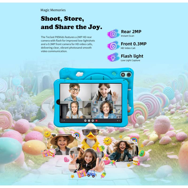 Teclast tablet P85 Kids, 8", 3/64GB, Android 15, 5000mAh, ροζ – φωτογραφία 5