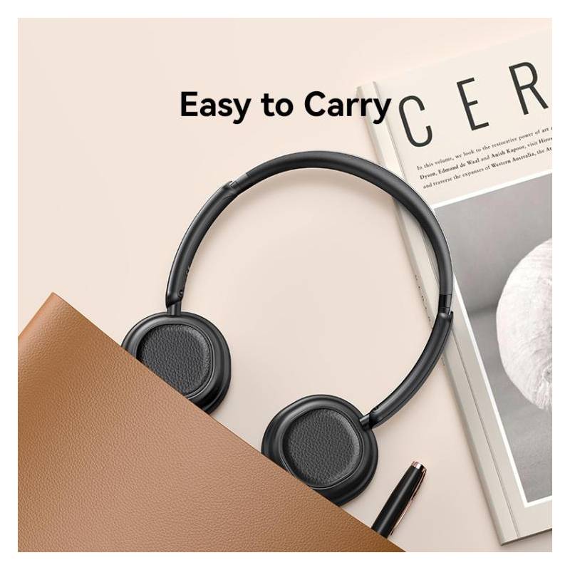 USAMS headphones SR01, ασύρματα, ANC, Φ40mm, 350mAh, μαύρα – φωτογραφία 4
