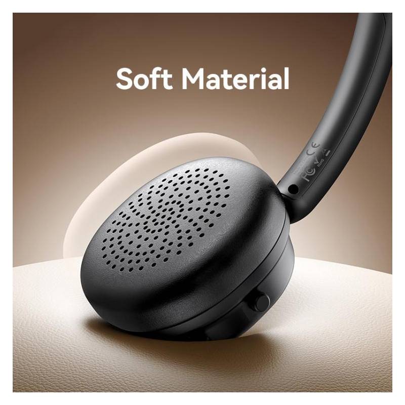 USAMS headphones SR01, ασύρματα, ANC, Φ40mm, 350mAh, μαύρα – φωτογραφία 6