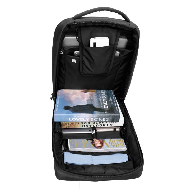 Arctic Hunter τσάντα πλάτης 1701L με θήκη laptop 15.6", USB, 17L, μαύρη – φωτογραφία 4
