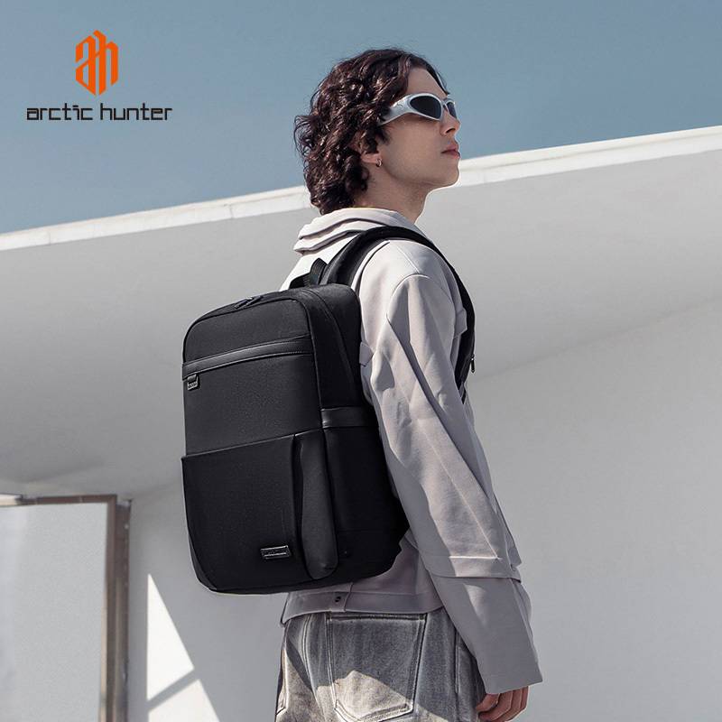 Arctic Hunter τσάντα πλάτης B00811 με θήκη laptop 15.6", 16.5L, μαύρη – φωτογραφία 2