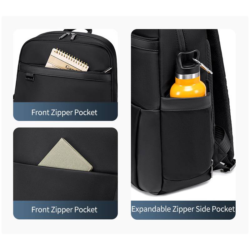 Arctic Hunter τσάντα πλάτης B00811 με θήκη laptop 15.6", 16.5L, μαύρη – φωτογραφία 4