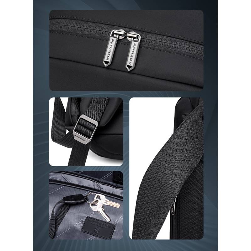 Arctic Hunter τσάντα πλάτης B00811 με θήκη laptop 15.6", 16.5L, μαύρη – φωτογραφία 6