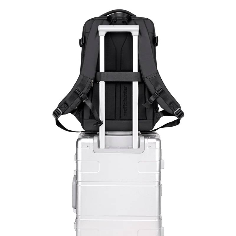 Arctic Hunter τσάντα πλάτης B00866 με θήκη laptop 15.6", αεροστεγής θήκη, 35.5L/49.5L, μαύρη – φωτογραφία 4