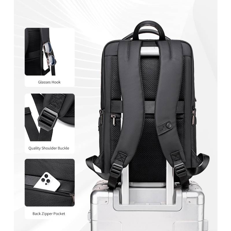 Arctic Hunter τσάντα πλάτης B00872 με θήκη laptop 15.6", 14.5L, μαύρη – φωτογραφία 6