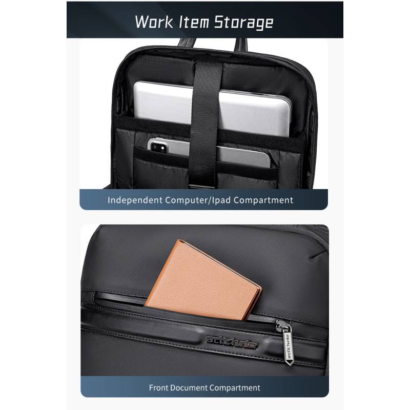 Arctic Hunter τσάντα πλάτης B00872 με θήκη laptop 15.6", 14.5L, χακί – φωτογραφία 4