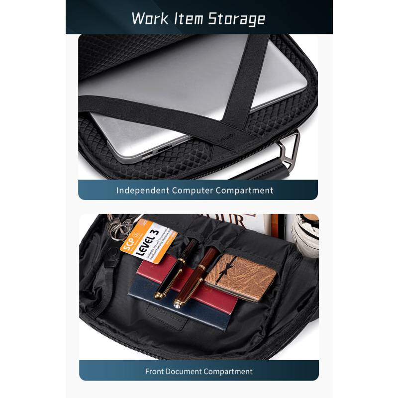 Arctic Hunter τσάντα πλάτης B00915 με θήκη laptop 15.6", USB, 20L, μαύρη – φωτογραφία 4