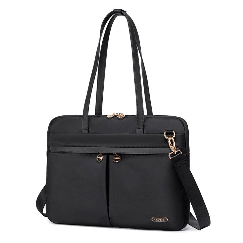 Chantria γυναικεία τσάντα ώμου CB00773 για laptop 15.6", 4L, μαύρη