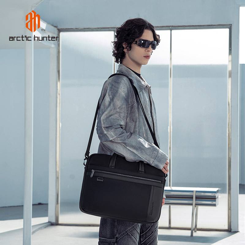 Arctic Hunter τσάντα ώμου GWB00849 με θήκη laptop 15.6", 14L, μαύρη – φωτογραφία 2