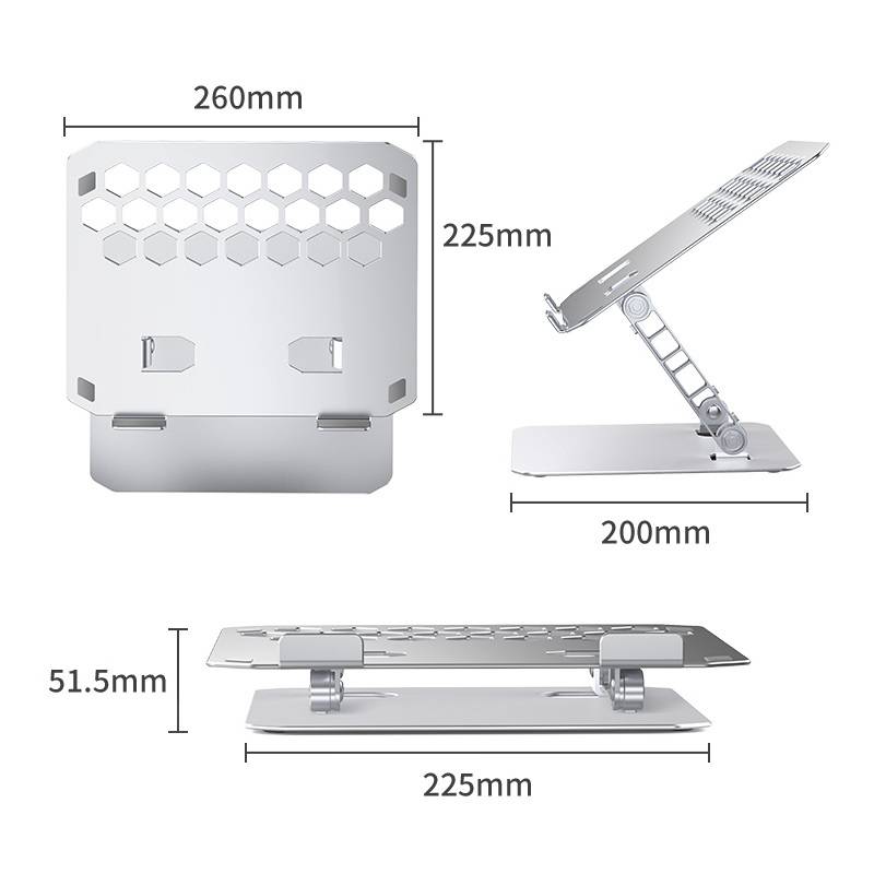 Orico μεταλλική βάση για laptop/tablet LST02, 11~15.6", foldable, ασημί – φωτογραφία 3