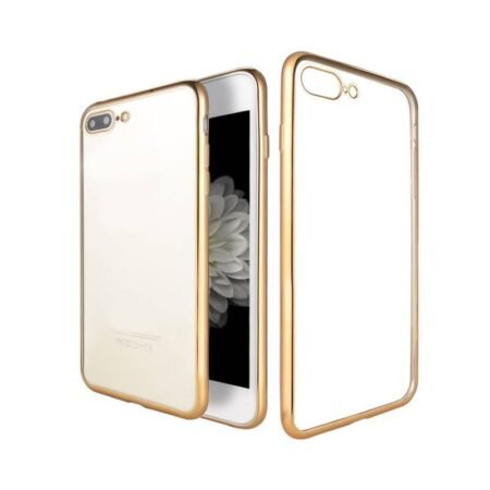 POWERTECH Θήκη Metal TPU για iPhone 7/8 Plus, Gold