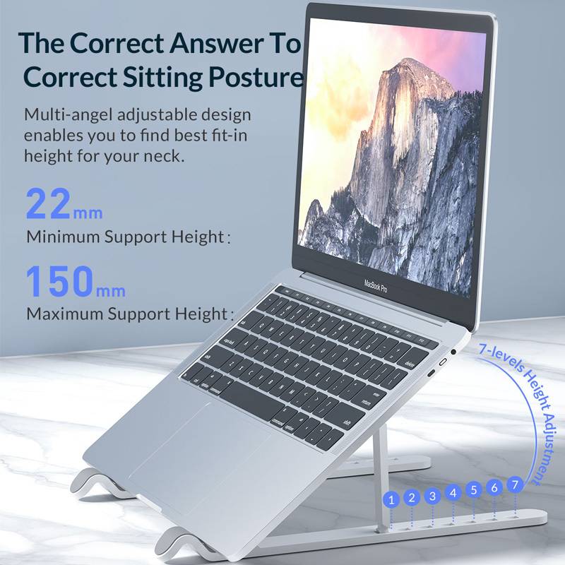 Orico πλαστική βάση για laptop PFB-A23, 11-17", foldable, πλαστική, λευκή – φωτογραφία 2