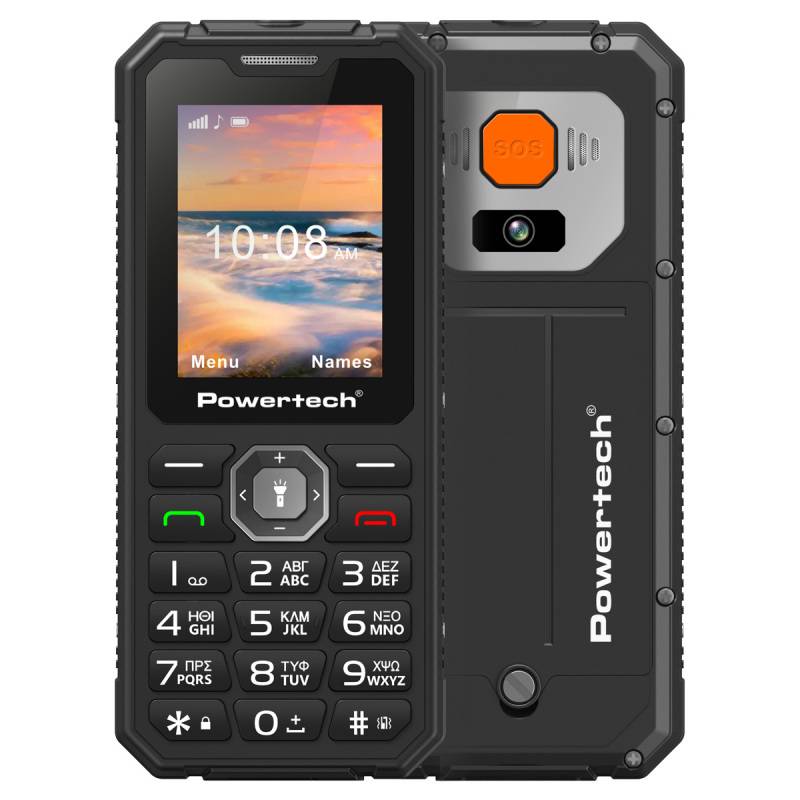 Powertech κινητό τηλέφωνο Sentry Armor, dual SIM, πλήκτρο SOS, 4G, IP67, μαύρο – φωτογραφία 2