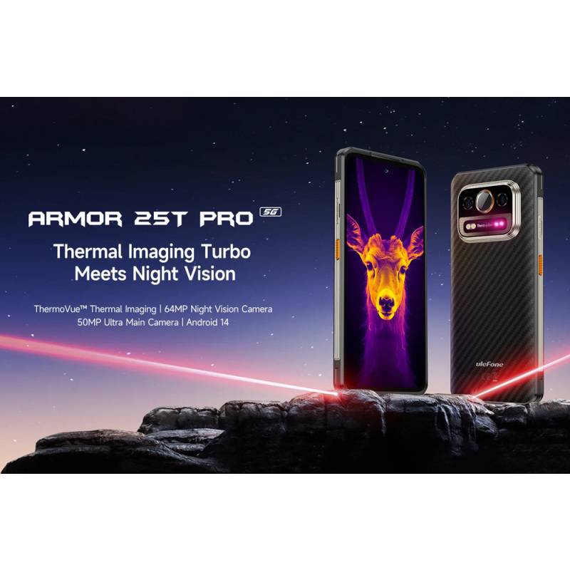 Ulefone smartphone Armor 25T Pro, 6.78", 8/256GB, 5G, 6500mAh, IP68/IP69K/MIL-STD-810H, μαύρο – φωτογραφία 2