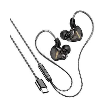 KAKUSIGA earphones με μικρόφωνο KSC-1300, USB-C σύνδεση, 10mm, 1.2m, μαύρα