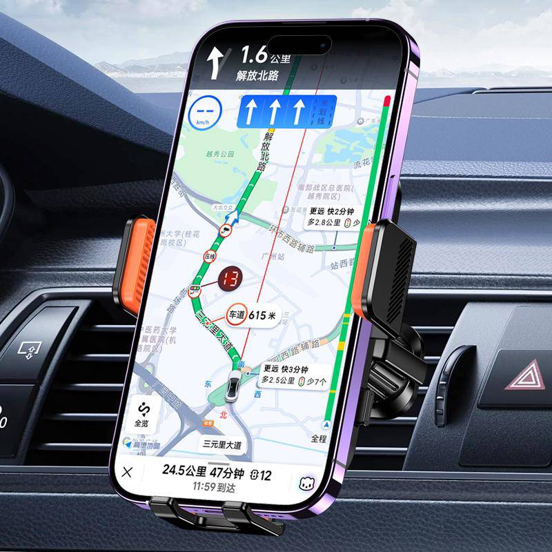 Kakusiga βάση smartphone αυτοκινήτου KSC-1720 για αεραγωγούς, μαύρη – φωτογραφία 2