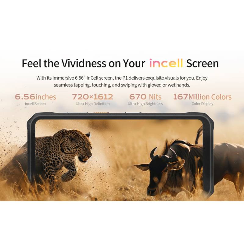 OneRugged smartphone P1, 6.56", 8/128GB, 5800mAh, IP68/MIL-STD 810H/Atex Zone 2, μαύρο – φωτογραφία 6