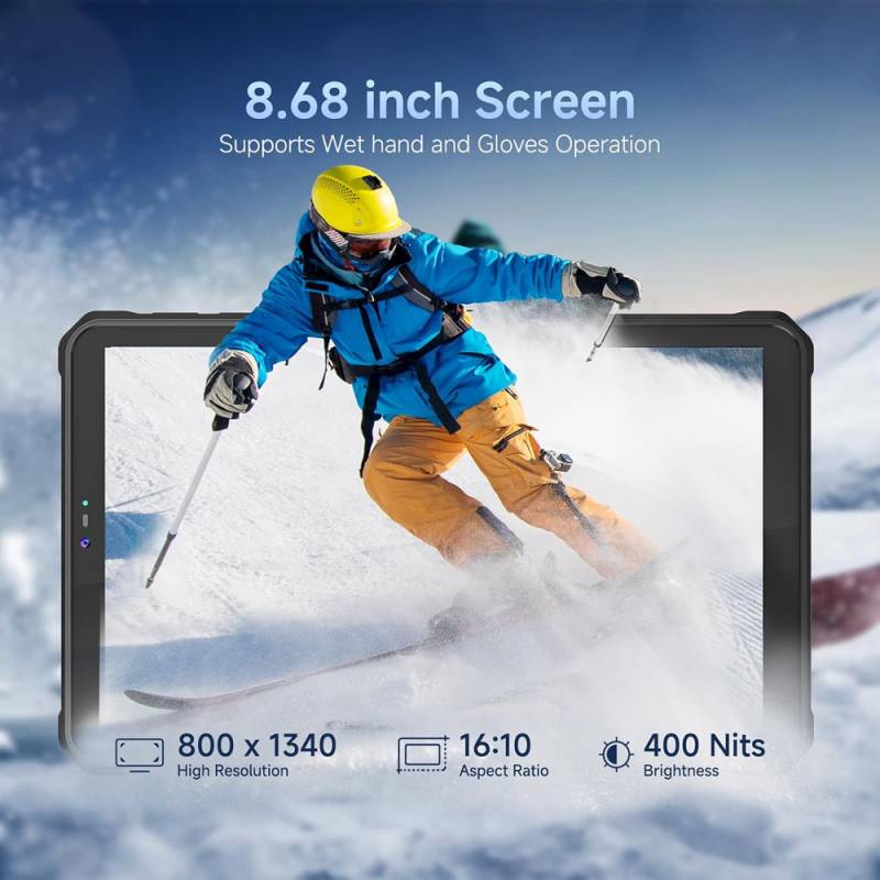 OneRugged tablet T1, 8.68", 8/128GB, 4G, 8000mAh, IP68/MIL-STD 810H/Atex Zone 2, μαύρο – φωτογραφία 6