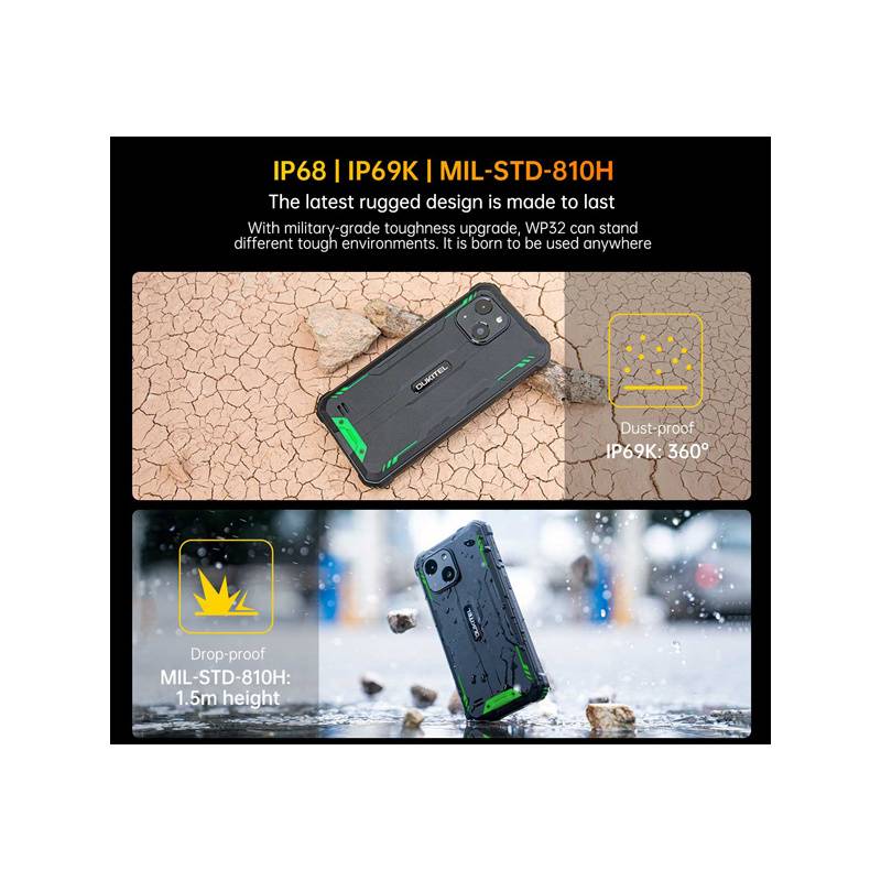 Oukitel smartphone WP32, 6", 4/128GB, 6300mAh, IP68/IP69K/MIL-STD-810H, πράσινο – φωτογραφία 2