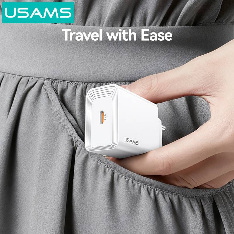 USAMS φορτιστής τοίχου CC329, USB-C, 30W, λευκός – φωτογραφία 4