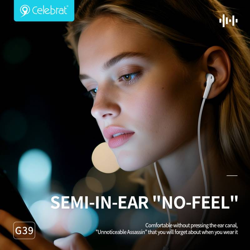 Celebrat earphones με μικρόφωνο G39, USB-C σύνδεση, 14mm, 1.2m, μαύρα – φωτογραφία 2
