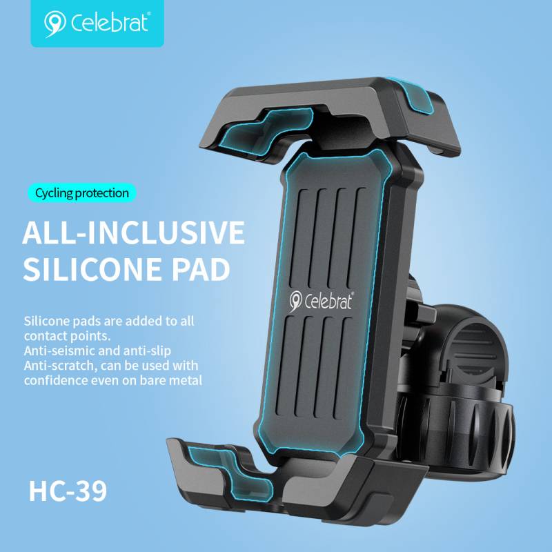 Celebrat βάση ποδηλάτου/μηχανής για smartphone HC-39, μαύρη – φωτογραφία 4