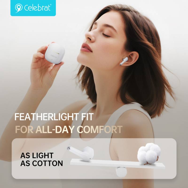 Celebrat earphones με θήκη φόρτισης W79, True Wireless, 13mm, 30/300mAh, λευκά – φωτογραφία 2