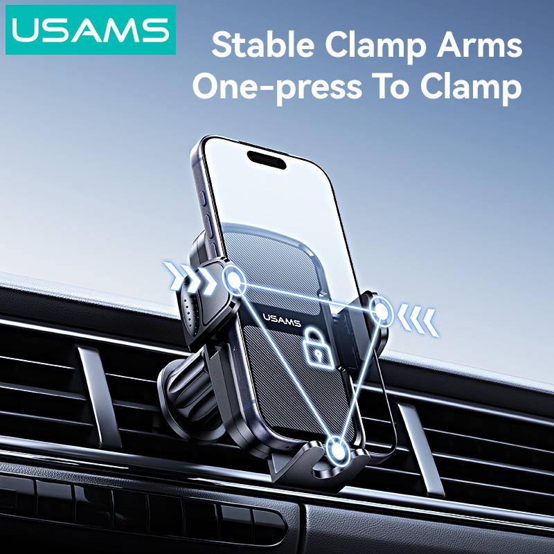 USAMS βάση smartphone αυτοκινήτου ZJ085 για αεραγωγούς, μαύρη – φωτογραφία 3