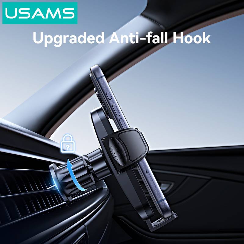 USAMS βάση smartphone αυτοκινήτου ZJ085 για αεραγωγούς, μαύρη – φωτογραφία 4