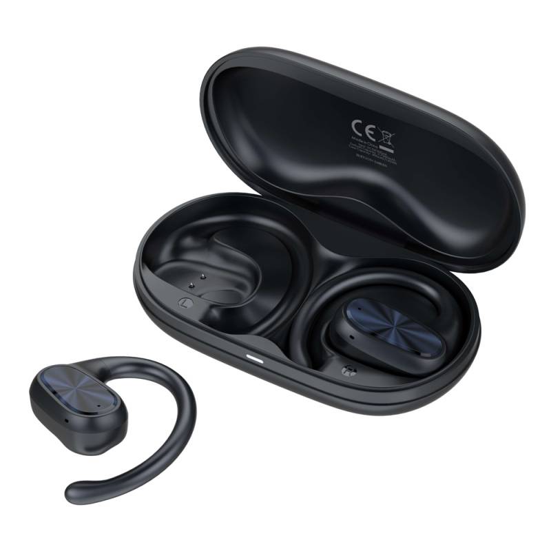 Ldnio earphones με θήκη φόρτισης T07, OWS Bone Conduction, 15mm, 60/500mAh, μαύρα – φωτογραφία 6
