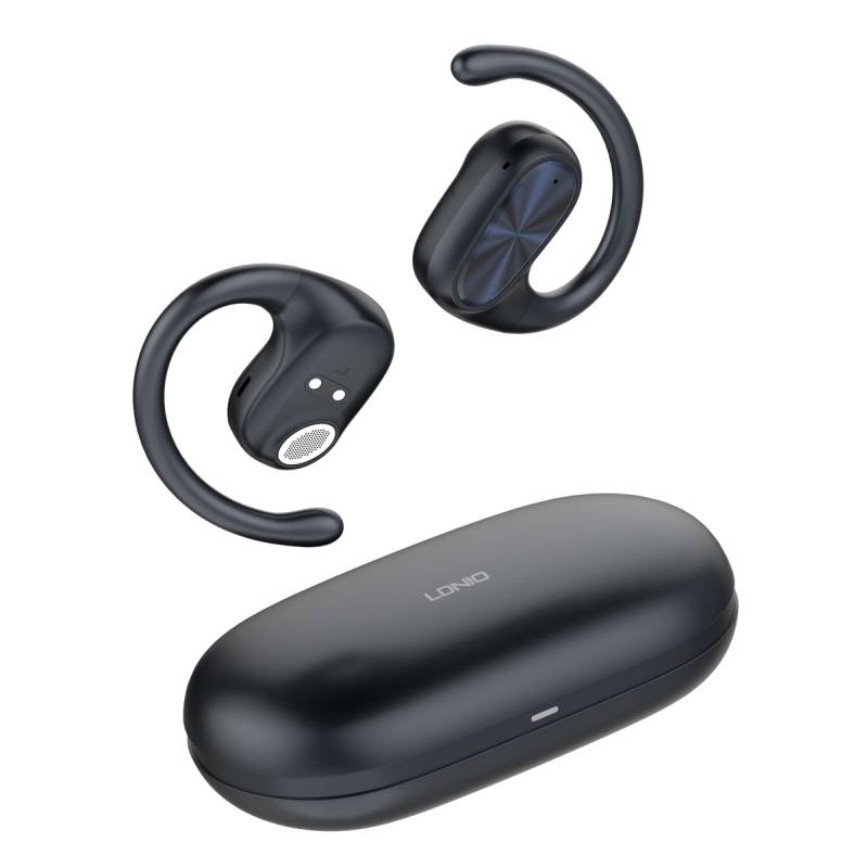 Ldnio earphones με θήκη φόρτισης T07, OWS Bone Conduction, 15mm, 60/500mAh, μαύρα