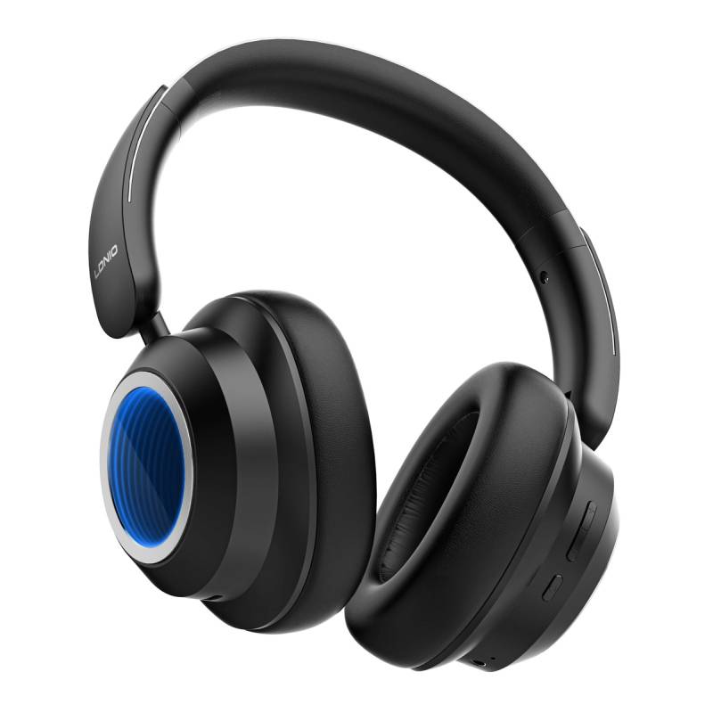 Ldnio headphones H01, ασύρματα & ενσύρματα, 40mm, 1000mAh, ANC, μαύρα