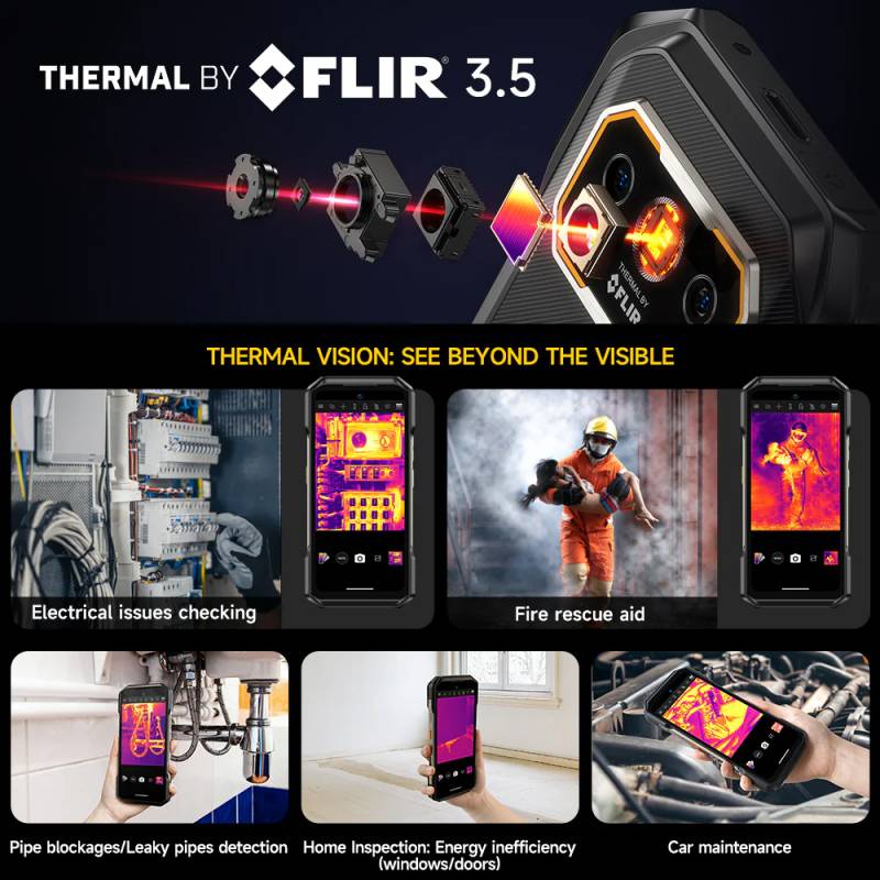 Ulefone smartphone Armor 27T Pro Plus, 6.78", 12/256GB, 5G, 10600mAh, FLIR 3.5, IP68/IP69K, μαύρο – φωτογραφία 2