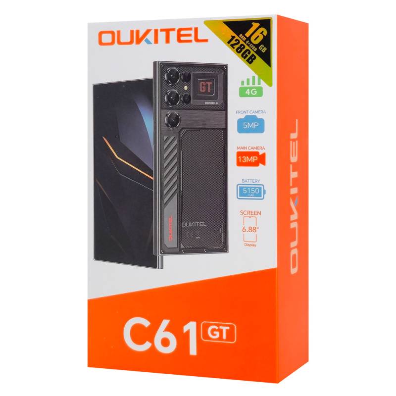 Oukitel smartphone C61 GT, 6.88", 4/128GB, 5150mAh, μαύρο – φωτογραφία 3