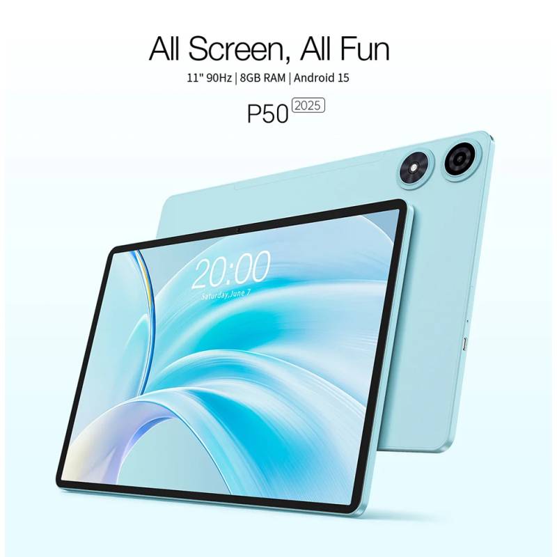 Teclast tablet P50 με πληκτρολόγιο/στυλό αφής/θήκη, 11", 4/128GB, 4G, Android 15, 7000mAh, μπλε – φωτογραφία 2
