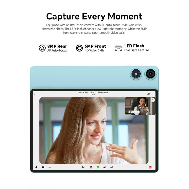Teclast tablet P50 με πληκτρολόγιο/στυλό αφής/θήκη, 11", 4/128GB, 4G, Android 15, 7000mAh, μπλε – φωτογραφία 4
