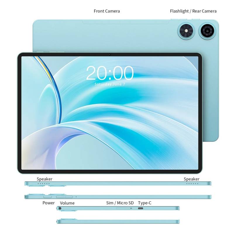 Teclast tablet P50 με πληκτρολόγιο/στυλό αφής/θήκη, 11", 4/128GB, 4G, Android 15, 7000mAh, μπλε – φωτογραφία 6