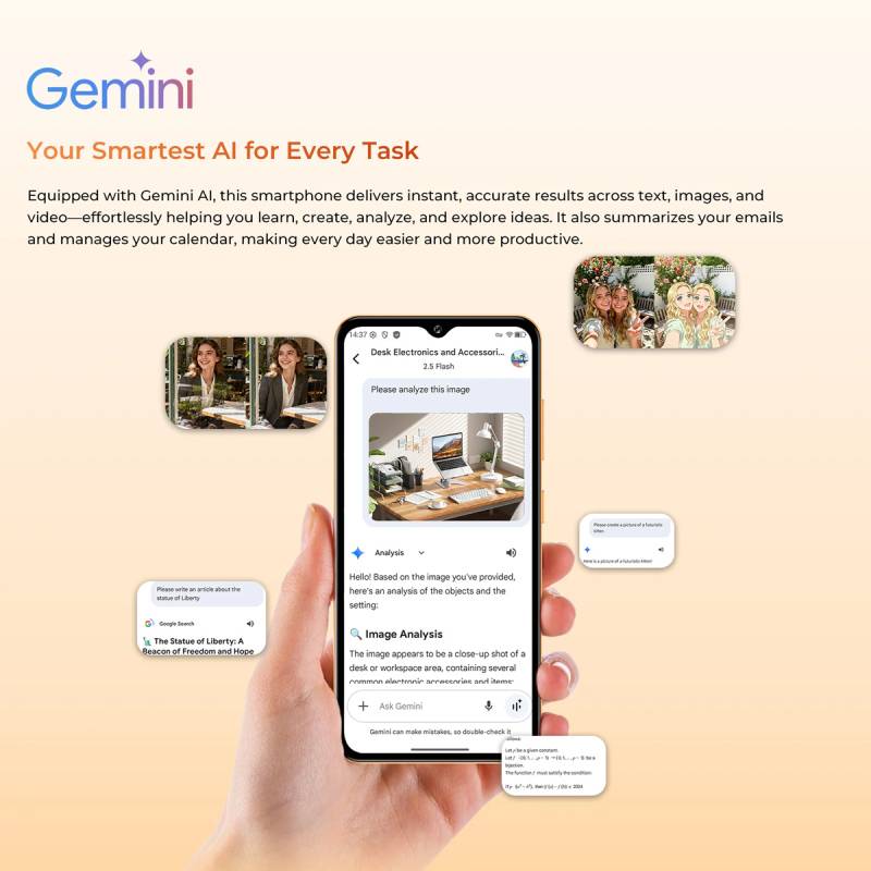 Oukitel smartphone C17, 6.52", 4/64GB, 5000mAh, πορτοκαλί – φωτογραφία 6