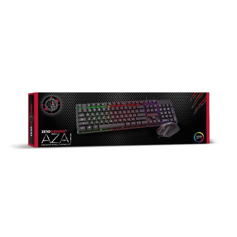 Ενσύρματο Πληκτρολόγιο & Ποντίκι Gaming RGB Zeroground KB-2400GUMS AZAI v3.0 – φωτογραφία 3