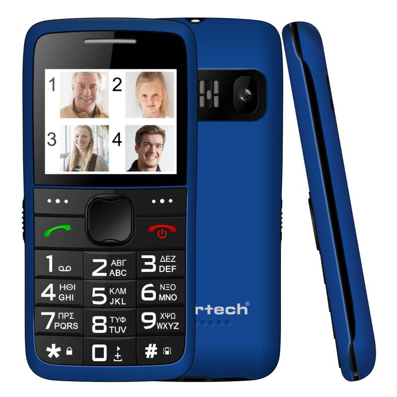 Powertech κινητό τηλέφωνο Sentry Eco V2, dual SIM, πλήκτρο SOS, μπλε – φωτογραφία 2